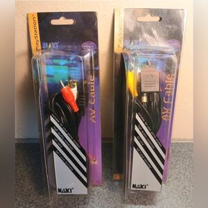 2 Pack AV to RCA Audio Video Composite Cable Cord For Sony PS1 PS2 PS3 PS3 Slim